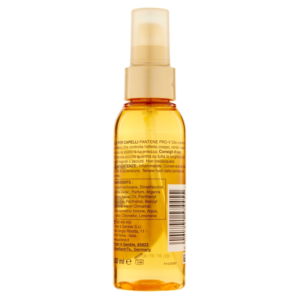 Pantene Pro-V Olio per Capelli Infuso di Argan Lisci Effetto Seta 100ml